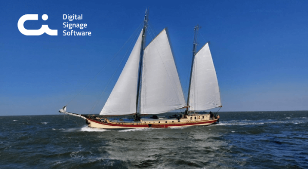 sail boat digital signage