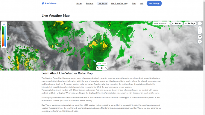 Rainviewer weather radar